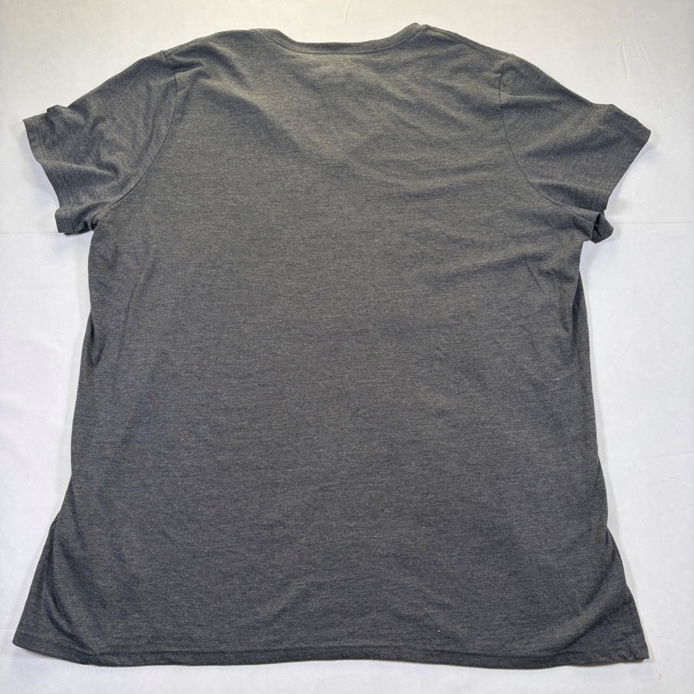 Majestic Chicago Cubs MLB Womens 2XL V-Neck T-Shirt Charcoal Heather NWT 0141 - Picture 6 of 8